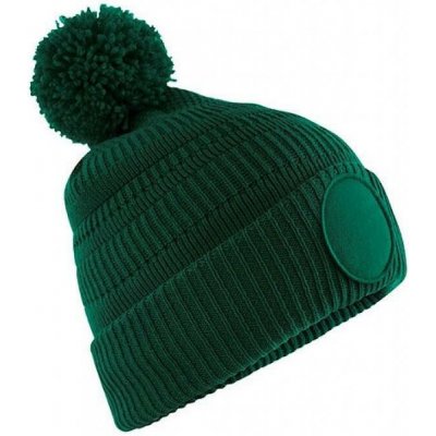 Beechfield Unisex beanie čepice s klubovou nášivkou pro potisk Zelená lahvová CB530R – Hledejceny.cz