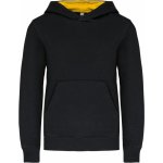 Kariban dětská kontrastní mikina s kapucí K 453 black-yellow – Sleviste.cz