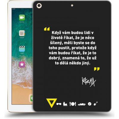 Picasee silikonový černý obal pro Apple iPad 9.7" 2017 5. gen Kazma MĚLI BYSTE SE DO TOHO PUSTIT