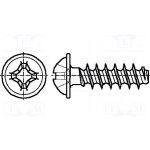 BOSSARD 2001616 Vrut; pro plasty; 4x8; Hlava: kulatá; Phillips; PH2; ocel; zinek – Hledejceny.cz