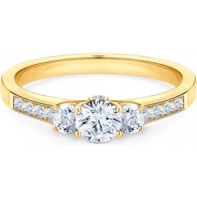 Savicki Zásnubní prsten Dream žluté zlato bílé safíry diamanty DR BSZ BSZ DIA DIA Z 3