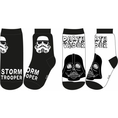 Star Wars Chlapecké ponožky bílá / černá – Zboží Mobilmania