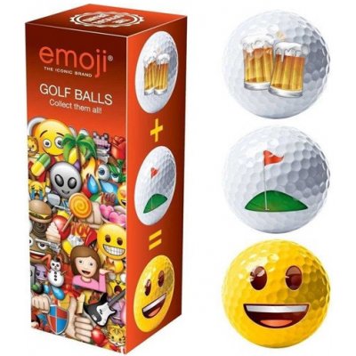 EMOJI ball 3PK Novelty Golf Balls 3 ks