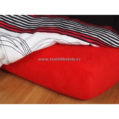 Textil 4 Hotels Červené froté prostěradlo TH0124 140x200 – Hledejceny.cz