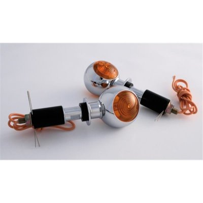 SHIN YO moto blinkry do konců řidítek BULLS-EYE chrom | Zboží Auto