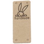 Nášivka HAND MADE králík 50x20mm Varianta: béžová – Sleviste.cz