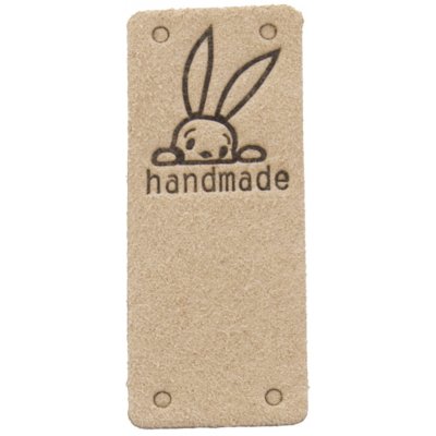 Nášivka HAND MADE králík 50x20mm Varianta: béžová – Sleviste.cz