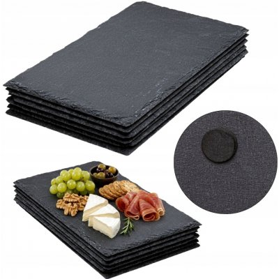 Secret de Gourmet Sada 6 břidlicových talířů talíře fingerfood 18 x 30 cm – Hledejceny.cz
