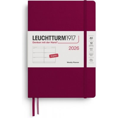 Weekly Planner 2026 Medium A5 Port Red – Zboží Živě