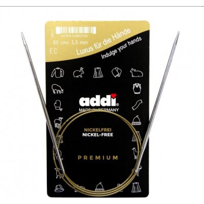 Jehlice kruhové Addi Premium Classic, délka 80 cm, různé velikosti Velikost: 1,50 mm, Délka jehlic: 80 cm – Zboží Mobilmania