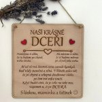 Dekorace z Česka Dřevěná cedulka pro dceru Podpis: Maminka – Hledejceny.cz