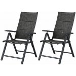 LIVARNO Hliníkové polohovací křeslo Toronto, antracitová, 2 kusy – Sleviste.cz