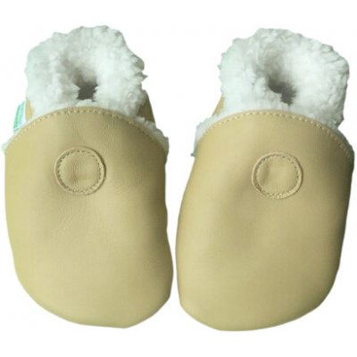 Hopi Hop s kožíškem kožené capáčky žluté – Hledejceny.cz