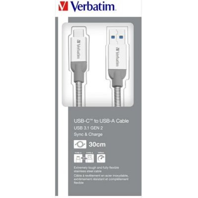 Verbatim 48868 USB (3.1) USB A samec - USB C samec, 0.3m, stříbrný – Zbozi.Blesk.cz