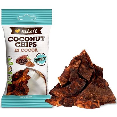 MIXIT Kokosové chipsy kakao 45 g – Sleviste.cz