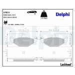 Sada brzdových destiček, kotoučová brzda DELPHI LP821