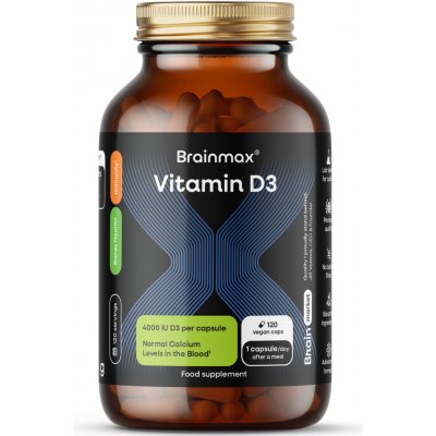 BrainMax Vitamin D3 5000 IU 120 kapslí – Hledejceny.cz