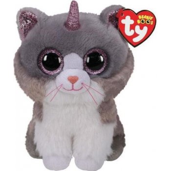 Beanie Boos Asher bílá kočka s rohem 15 cm