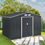 Juskys Zahradní domek XXL 277×319×192 cm antracit – Zboží Mobilmania