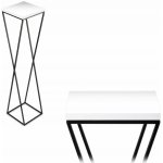 HowHomely Stojan na květiny LOFT 100x24 cm černá/bílá DD0426 – Zboží Dáma