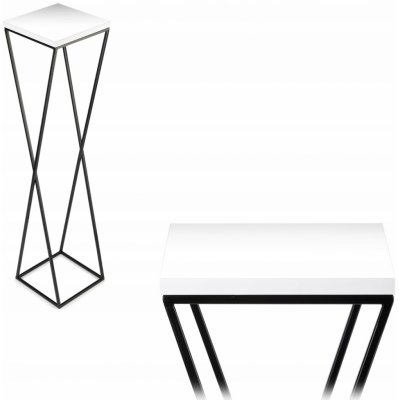 HowHomely Stojan na květiny LOFT 100x24 cm černá/bílá DD0426 – Zboží Dáma