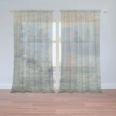 Sablio Záclony Imprese, východ slunce - Claude Monet: 2ks 150x250cm – Hledejceny.cz