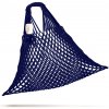 Nákupní taška a košík Pružná bavlněná síťovka dárkový obal Pro super ženu námořnicky modrá