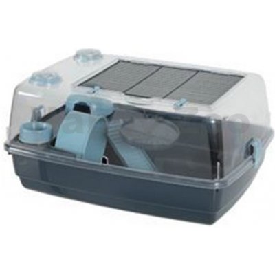 Zolux Plastový box pro hlodavce Indoor 2 Hamster 55 černý/modrý 28 x 38 x  56 cm od 740 Kč - Heureka.cz