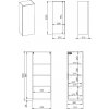 Koupelnový nábytek Elita For All skříňka 39.2x31.6x100 cm boční závěsné béžová 168801