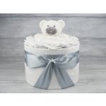 Pastell decor Plenkový dort jednopatrový neutrální s plenou originální dárek Velikost plenek: Vel.2 Miminko váží 3 až 6 kg, Velikost oblečení: 62/68 Miminku jsou 3 až 6 měsíců – Zbozi.Blesk.cz