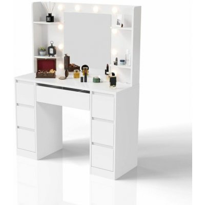 Juskys 107343 toaletní stolek led bílá – Zboží Dáma