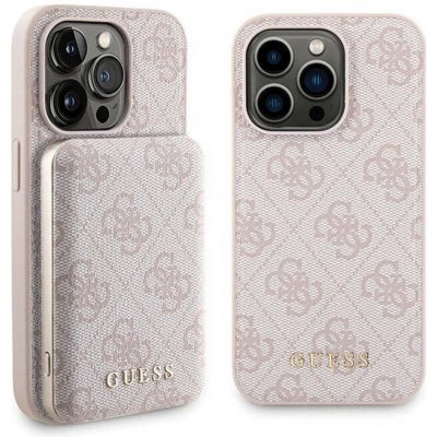 Guess GUBPM5P15X4GEMGP Set iPhone 15 Pro Max 6.7" hardcase + Powerbank 5000mAh MagSafe pink 4G Metal Logo (GUBPM5P15X4GEMGP) – Zboží Živě