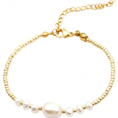 Ornamenti pozlacený náramek Pearls and Beads gold ORT300050