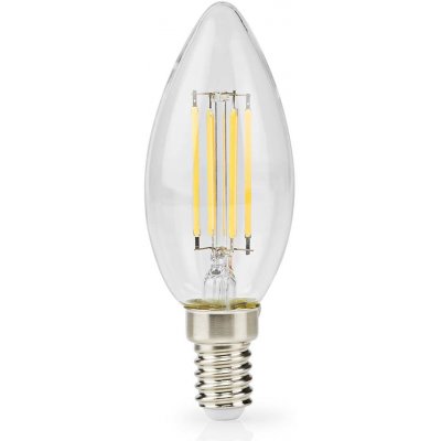 Nedis LED žárovka vláknová svíčka E14 4.5W 470lm 2700K