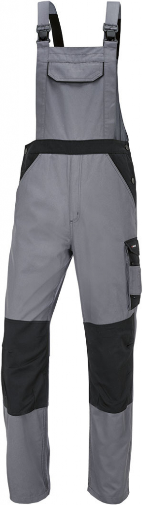 PARKSIDE Pánské zateplené pracovní kalhoty s laclem šedá/černá