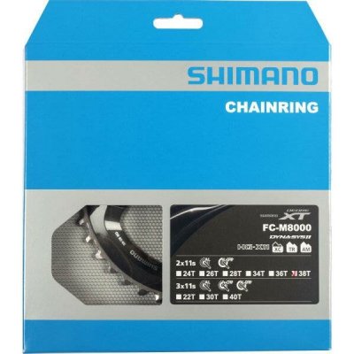 převodník 38z Shimano XT FC-M8000 2x11 4 díry – Sleviste.cz
