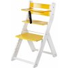 Jídelní židlička Wood Partner Sandy bílá/žlutá