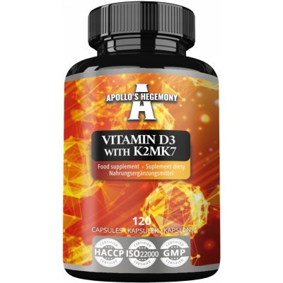 Apollo's Hegemony Vitamin D3 s K2 MK7 120 kapslí – Hledejceny.cz