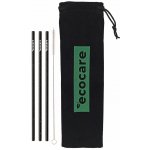 Ecocare Ekologická kovová brčka Černé se vzorem 3 ks – Sleviste.cz