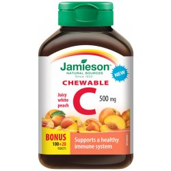 JAMIESON Vitamín C 500 mg broskev chewable 120 tablet