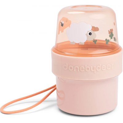 Done by Deer To go zásobník na svačinu Tiny farm vel. S růžový – Zboží Dáma
