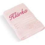 Povlečení Plus komfortní osuška se jménem 70 x 140 cm Linie světle růžová – Sleviste.cz