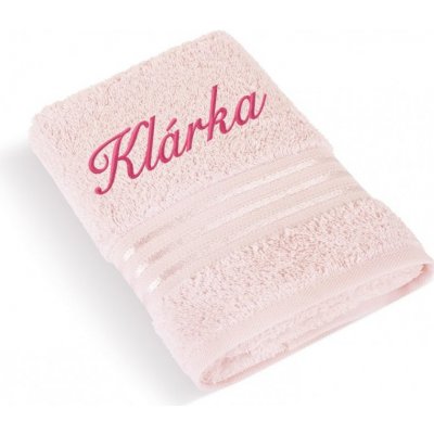 Povlečení Plus komfortní osuška se jménem 70 x 140 cm Linie světle růžová – Sleviste.cz