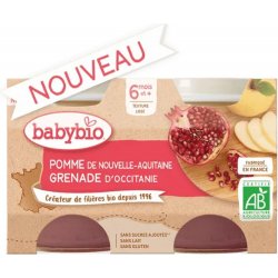 BabyBio jablko s granátovým jablíčkem 2 x 130 g