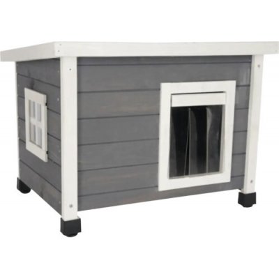 Agrofortel Kočičí domeček Rose šedá/bílá 57 x 45 x 43 cm – Zboží Dáma