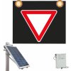 Piktogram Značka s výstražným světlem se solárním napájením, Dej předn