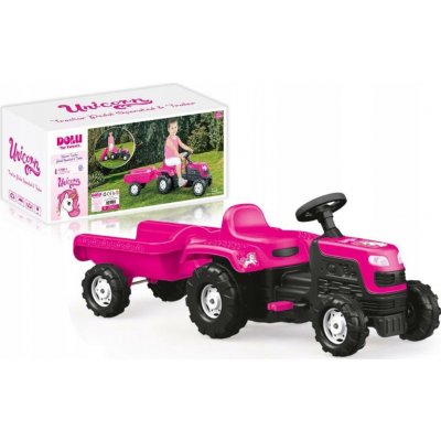DOLU Šlapací traktor s vlečkou jednorožec – Zboží Mobilmania