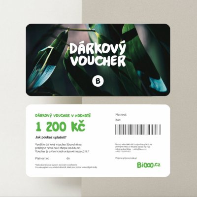 BiOOO Elektronický voucher 1200 Kč 1 ks – Zbozi.Blesk.cz