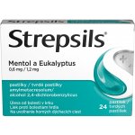 STREPSILS MENTOL A EUKALYPTUS ORM 0,6MG/1,2MG PAS 24 – Hledejceny.cz