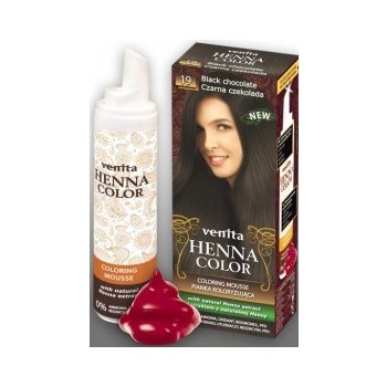 Henna 19 barevná pěna na vlasy černá čokoláda